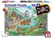 Puzzle - Schmidt Spiele, Puzzle 100 el. Zatoka piratów + flaga - miniaturka - grafika 1
