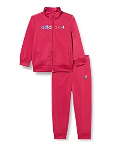 adidas Dziecięcy dres treningowy, uniseks, top: dziki różowy, dół: dziki różowy S21, 9 miesięcy UE - Odzież sportowa dziecięca - miniaturka - grafika 1