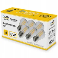 Żarówki LED - 6x Żarówka E27 Led Filament Edison Ozdobna Kulka 960lm 8W Ciepła - miniaturka - grafika 1