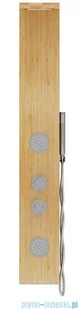 Corsan Balti panel prysznicowy z mieszaczem chrom drewno bambusowe B-001MCH | - Panele prysznicowe - miniaturka - grafika 3