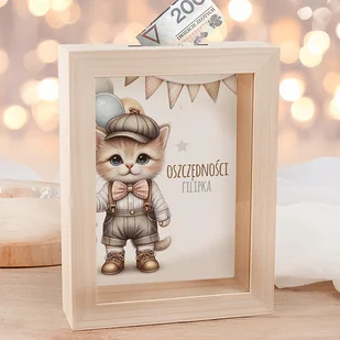 SKARBONKA drewniana dla dziecka z imieniem - Skarbonki - miniaturka - grafika 1