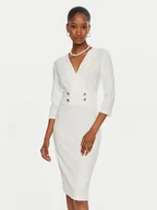 Sukienki - Rinascimento Sukienka koktajlowa CFC0119920003 Biały Regular Fit - miniaturka - grafika 1