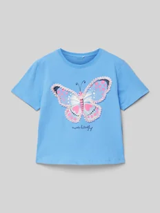 T-shirt z detalem z logo model ‘DITTO’ - Koszulki dla dziewczynek - miniaturka - grafika 1