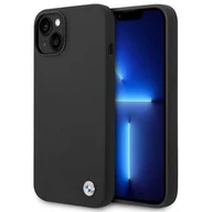 Etui i futerały do telefonów - BMW Liquid Silicone Case Metal Logo – Etui iPhone 14 Plus (Czarny) - miniaturka - grafika 1