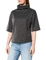 Koszulki i topy damskie - s.Oliver BLACK LABEL Koszulka damska, Czarna dzianina, 38 - miniaturka - grafika 1