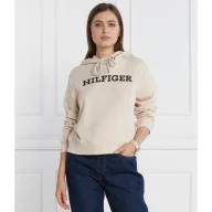 Bluzy damskie - Tommy Hilfiger Bluza REG MONOTYPE EMB HOODIE | Regular Fit - miniaturka - grafika 1
