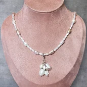 Naszyjniki - Aurora Naszyjnik z pereł i masy perłowej choker z pereł z odpinaną zawieszką - miniaturka - grafika 1