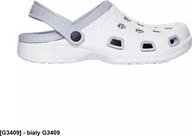 Klapki i japonki męskie - Ardon MARINE G3178 G3179 G3306 G3307 G3409 - wsuwane kroksy z paskiem - biały G3409 42 - miniaturka - grafika 1