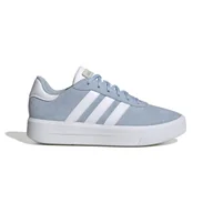 Buty sportowe damskie - Damskie Buty ADIDAS COURT PLATFORM SUEDE IG8612 – Niebieski - miniaturka - grafika 1