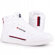 Sneakersy męskie - Buty, sneakersy męskie Lotto Nandu MID White/red - miniaturka - grafika 1