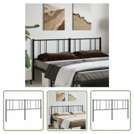Inne meble do sypialni - The Living Store Metalowe wezgłowie - czarne - 193 cm - Wezgłowie - miniaturka - grafika 1