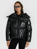 Kurtki damskie - 4F Kurtka puchowa z wypełnieniem syntetycznym damska - czarna L - miniaturka - grafika 1