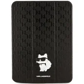 Etui do tabletów - Karl Lagerfeld KLFC11SAKHPCK iPad 10.9" Folio Magnet Allover Cover czarny/black Saffiano Monogram Choupette - miniaturka - grafika 1