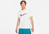 Koszulki męskie - Nike Swoosh Basketball Tee White - miniaturka - grafika 1