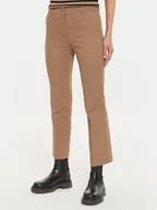 Spodnie damskie - Sisley Spodnie materiałowe 45G2LE02X Brązowy Slim Fit - miniaturka - grafika 1
