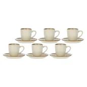 Filiżanki - ROSE&TULIPANI CONCERTO AVORIO Zestaw 6 filiżanek do espresso 90 ml - miniaturka - grafika 1