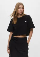 Koszulki i topy damskie - t-shirt donna vans vn000p5qblk1 w- salton tee crop black - miniaturka - grafika 1
