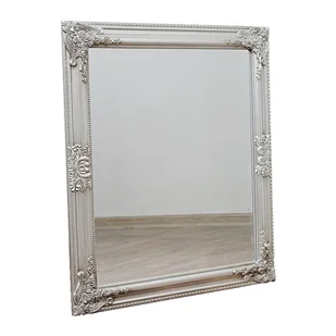 Lustro Ścienne w Ozdobnej, Srebrnej Ramie 44403 / POLOMEBLE - Lustra - miniaturka - grafika 1