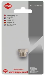 Korek 1/4" Airpress 4337501 - Akcesoria pneumatyczne - miniaturka - grafika 1