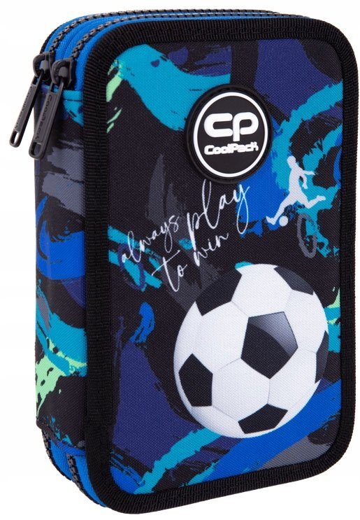 Coolpack Jumper 2 Piórnik podwójny z wyposażeniem Football Navy piłka nożna