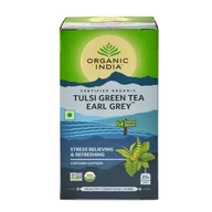 Herbata - Herbata zielona Tulsi Earl Grey Organic India 25 torebek - miniaturka - grafika 1