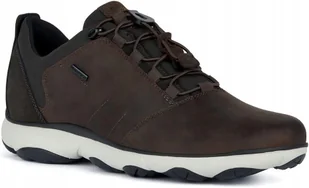 GEOX BUTY SPORTOWE SKÓRZANE MĘSKIE BRĄZOWE 40 Ż5O - Botki męskie - miniaturka - grafika 1