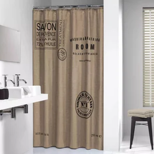 Sealskin Savon De Provence Linen zasłonka prysznicowa tekstylna 180x200cm 2333213 (233321366) - Zasłony prysznicowe - miniaturka - grafika 1