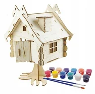 Łamigłówki - Domek do składania i malowania - baba jaga+ farbki - miniaturka - grafika 1