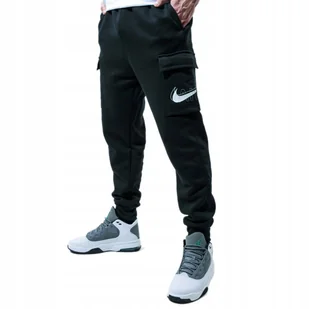 SPODNIE DRESOWE NIKE AIR MĘSKIE BAWEŁNA BOJÓWKI DD9696 010 r. S - Dresy męskie - miniaturka - grafika 1