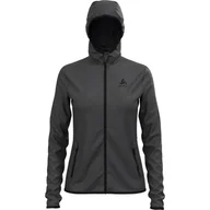 Bluzy sportowe damskie - Bluza z kapturem damska Odlo Roy Mid Layer Hoody Full Zip - miniaturka - grafika 1