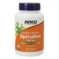 Witaminy i minerały dla sportowców - NOW Spirulina - 200tab - miniaturka - grafika 1