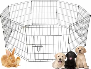 KOJEC DLA SZCZENIĄT ZAGRODA WYBIEG DLA PSA KRÓLIKA ŚWINKI SKŁADANY 61cm M - Sprzęt podróżny i transportery dla psów - miniaturka - grafika 1