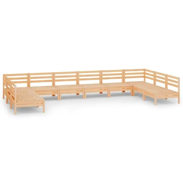 Zestaw wypoczynkowy z litego drewna sosnowego, 63,5x63,5x62,5 cm