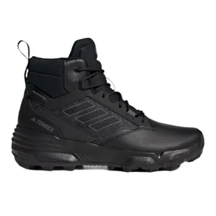 Buty zimowe męskie Adidas Terrex Unity Leather Mid RAIN.RDY czarne - GZ3325-44 - Buty trekkingowe męskie - miniaturka - grafika 1