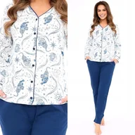 Piżamy damskie - PIŻAMA Damska CORNETTE Kristin 682 L / 40 Biały - miniaturka - grafika 1