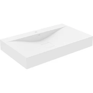 Mexen Poli umywalka nablatowa z konglomeratu 1/O 80 x 48 cm, biała - 23028001 - Umywalki - miniaturka - grafika 1
