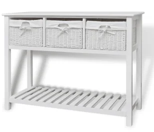 Biała Komoda Z Koszami Do Przedpokoju P9-G55 - Komody - miniaturka - grafika 1