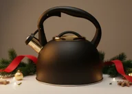 Czajniki na gaz - Czajnik tradycyjny z gwizdkiem 2,5 L Royal czarny - miniaturka - grafika 1