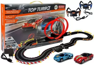 LEANToys LEANToys Tor Wyścigowy 1:43 2 Autka Kontrolery Top Turbo 540 cm długości 6944 - Tory, garaże, parkingi - miniaturka - grafika 1