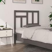 Inne meble do sypialni - Lumarko Wezgłowie łóżka, szare, 95,5x4x100 cm, lite drewno sosnowe - miniaturka - grafika 1