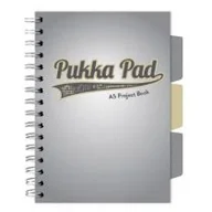 Zeszyty szkolne - Pukka Project Book Grey A5 kratka 100 kartek 3 szt. - miniaturka - grafika 1