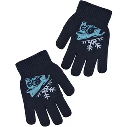 Chłopięce rękawiczki podwójne ciepłe Snow Board Noviti RZ023-B-01 Granatowe - Rękawiczki dla dzieci - miniaturka - grafika 1