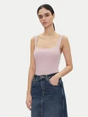 Koszulki i topy damskie - Lee Top Square 112363644 Fioletowy Slim Fit - miniaturka - grafika 1