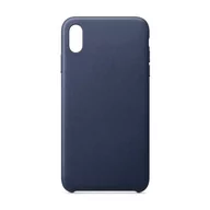 Etui i futerały do telefonów - Eco Hurtel Leather skórzane etui pokrowiec ze skóry ekologicznej iPhone 12 Pro Max granatowy - miniaturka - grafika 1