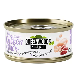 Greenwoods Delight, filet z kurczaka i kaczka - 6 x 70 g - Mokra karma dla kotów - miniaturka - grafika 1