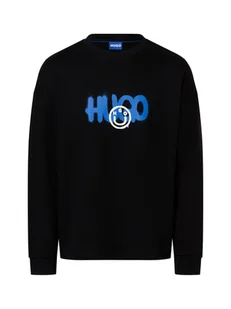HUGO BLUE Bluza męska - Nimaylong Mężczyźni Bawełna czarny wzorzysty, S - Bluzy męskie - miniaturka - grafika 1