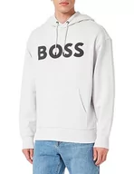 Bluzy męskie - BOSS WebasicHood męska bluza z kapturem, Light/Pastel Grey57, 3XL - miniaturka - grafika 1