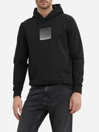 Bluzy męskie - Bluza męska z kapturem kangurka Calvin Klein K10K113087-BEH S Czarna (8720109933536). Bluzy z kapturem męskie - miniaturka - grafika 1