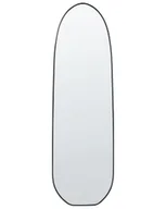 Lustra - Metalowe lustro ścienne 46 x 160 cm czarne DARNETS - miniaturka - grafika 1