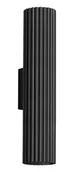 Lampy ścienne - Kinkiet Czarny Metalowy Karbowany R7-P21 - miniaturka - grafika 1